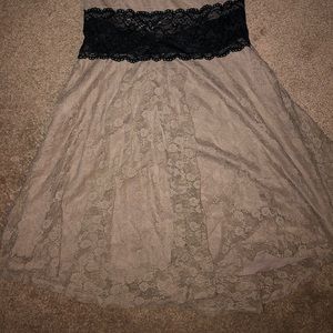 Lacy Beige Homecoming Dress